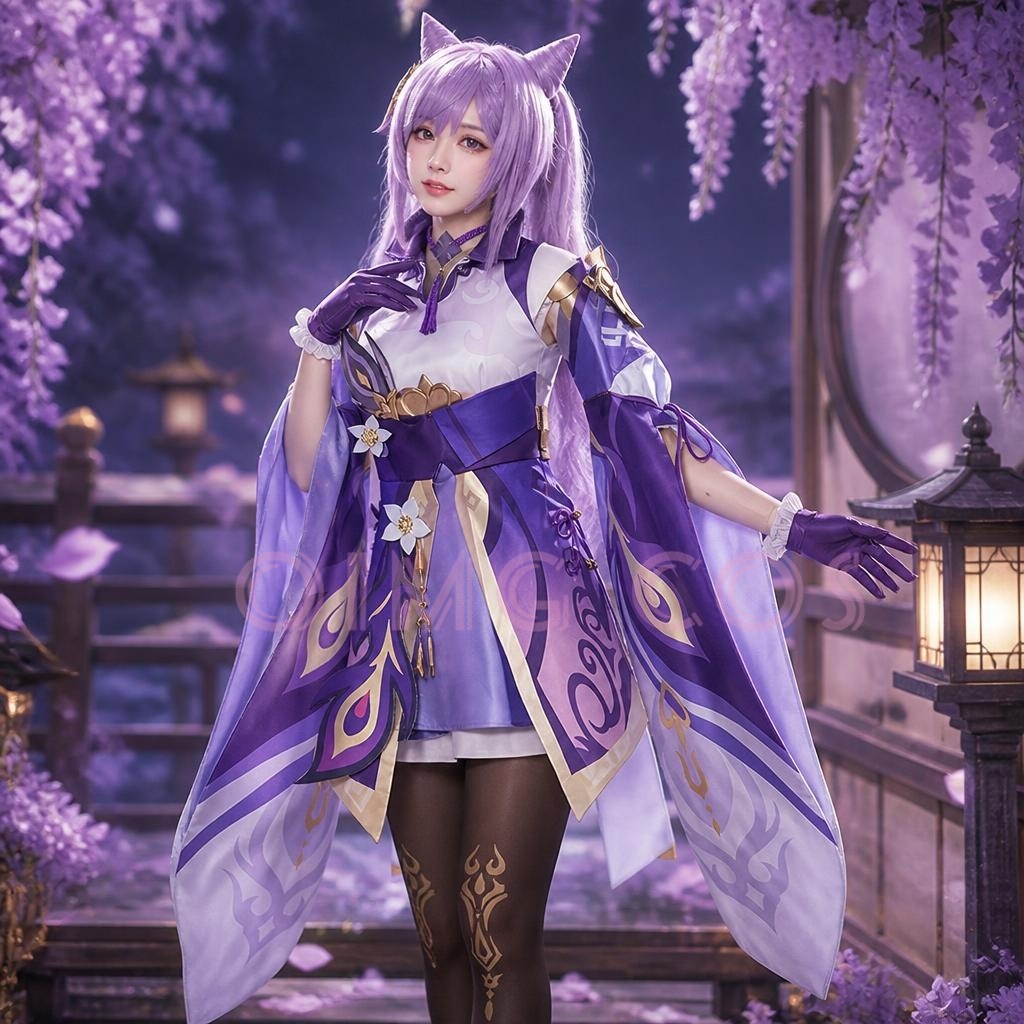 Genshin Impact Keqing Cosplay  - Anime Cosplay Jumpsuit incelemesi ve fiyatı